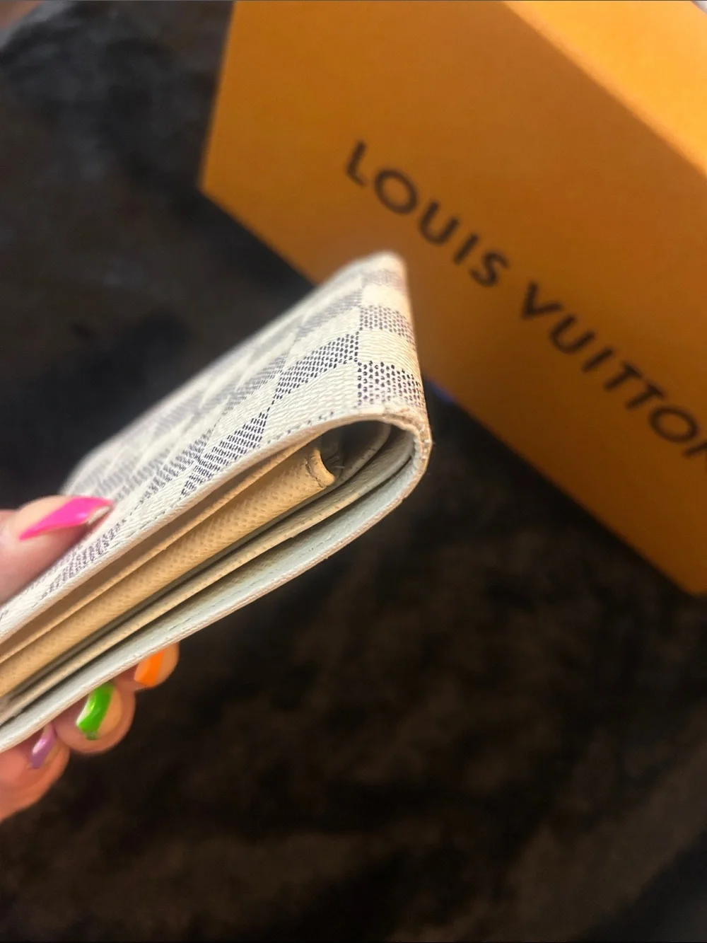 Louis Vuitton Damier Azur Bifold Wallet - Cream and Blue